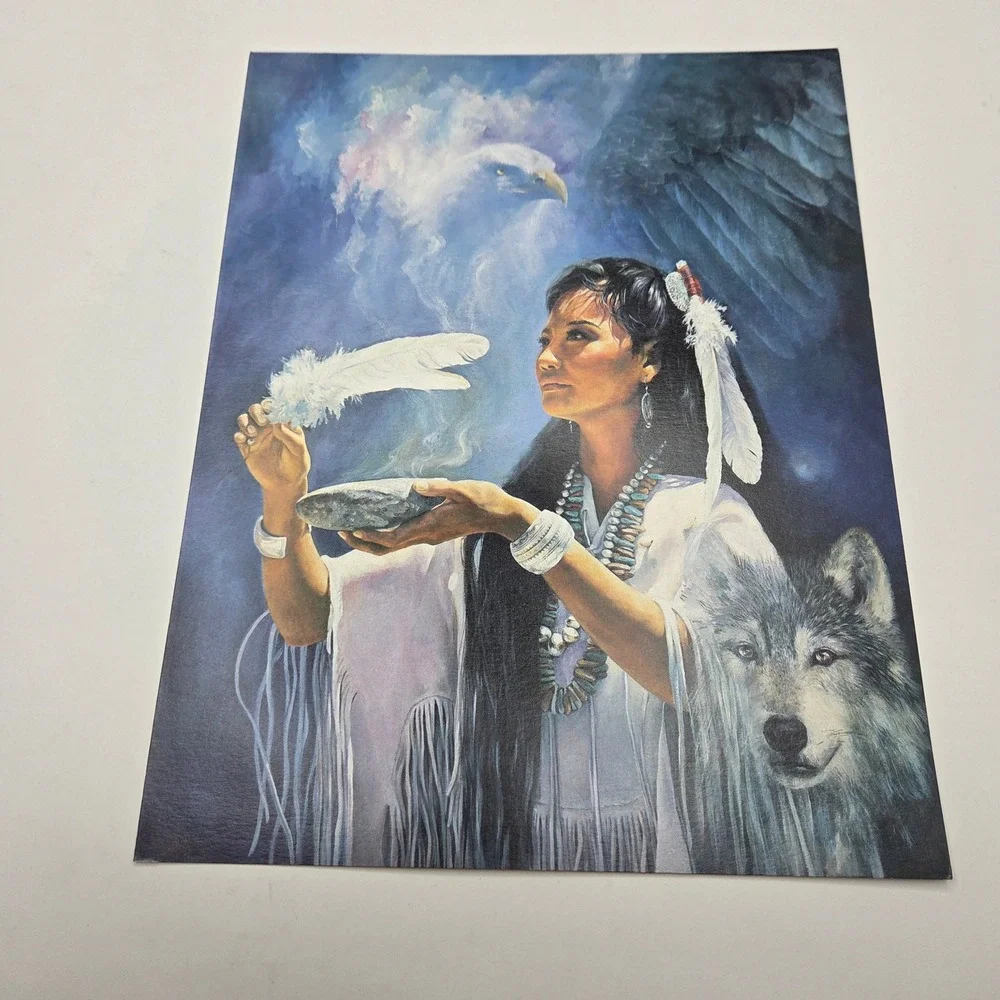 Leanin Tree Greeting Cards Lot 7 Native American Art 8.5x11 David Penfound